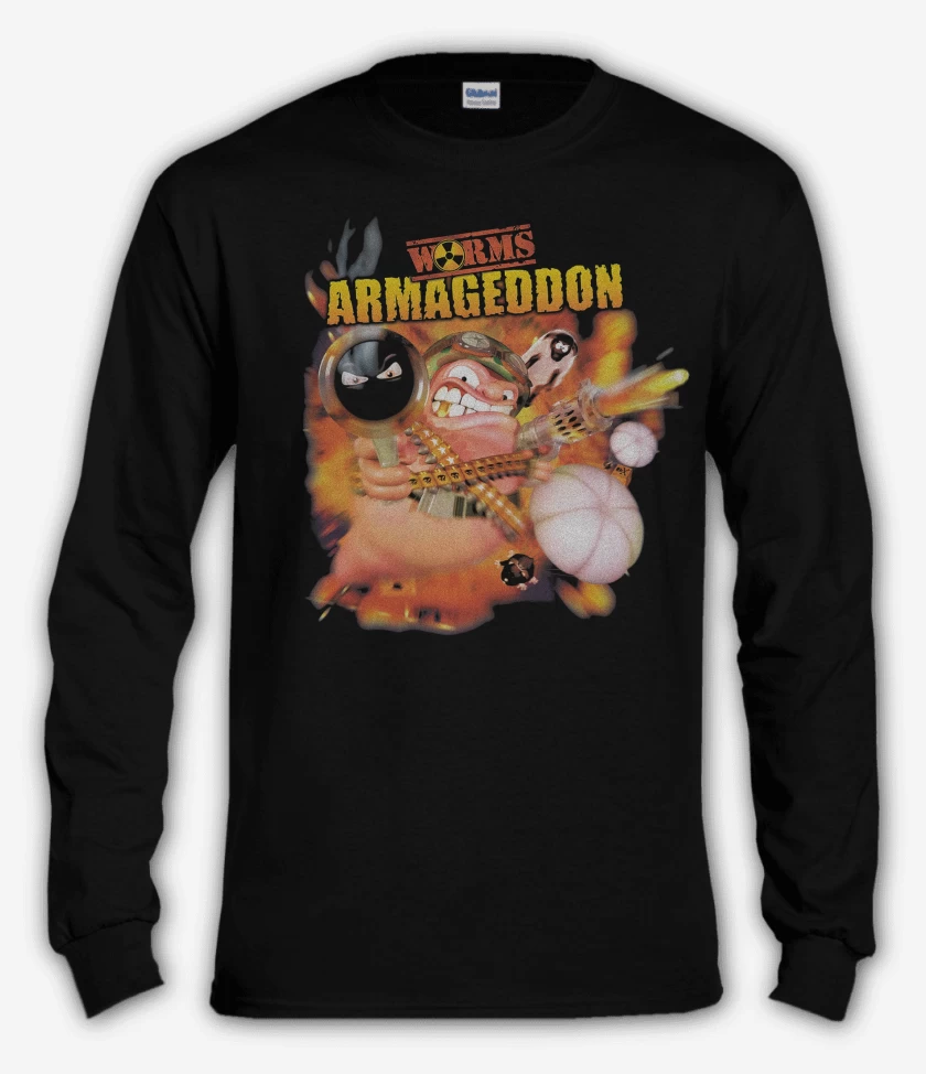 Polera manga larga Negro de Worms Armageddon