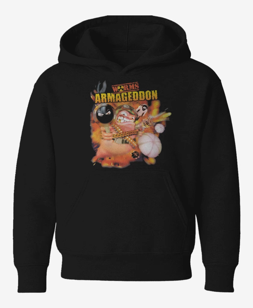 Poleron de niño Negro de Worms Armageddon