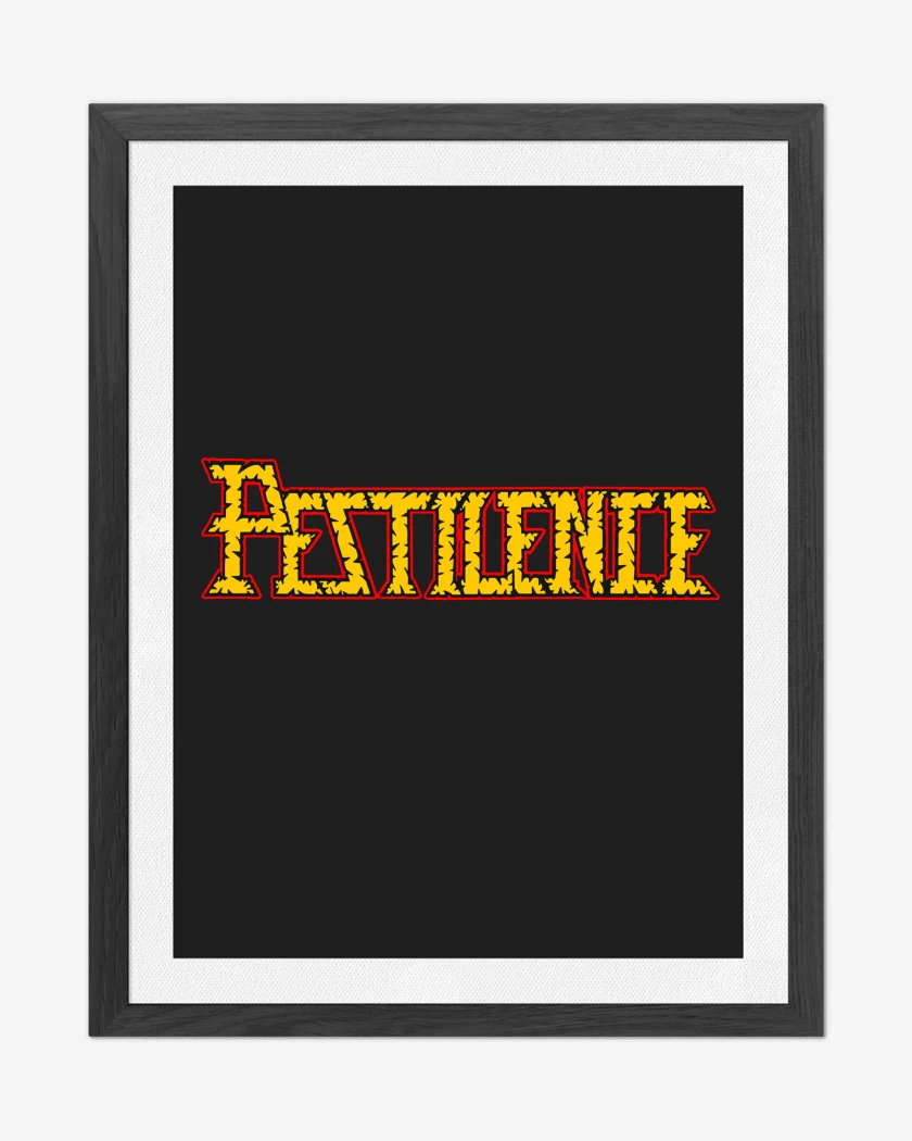 Cuadro decorativo Negro de Pestilence Logo