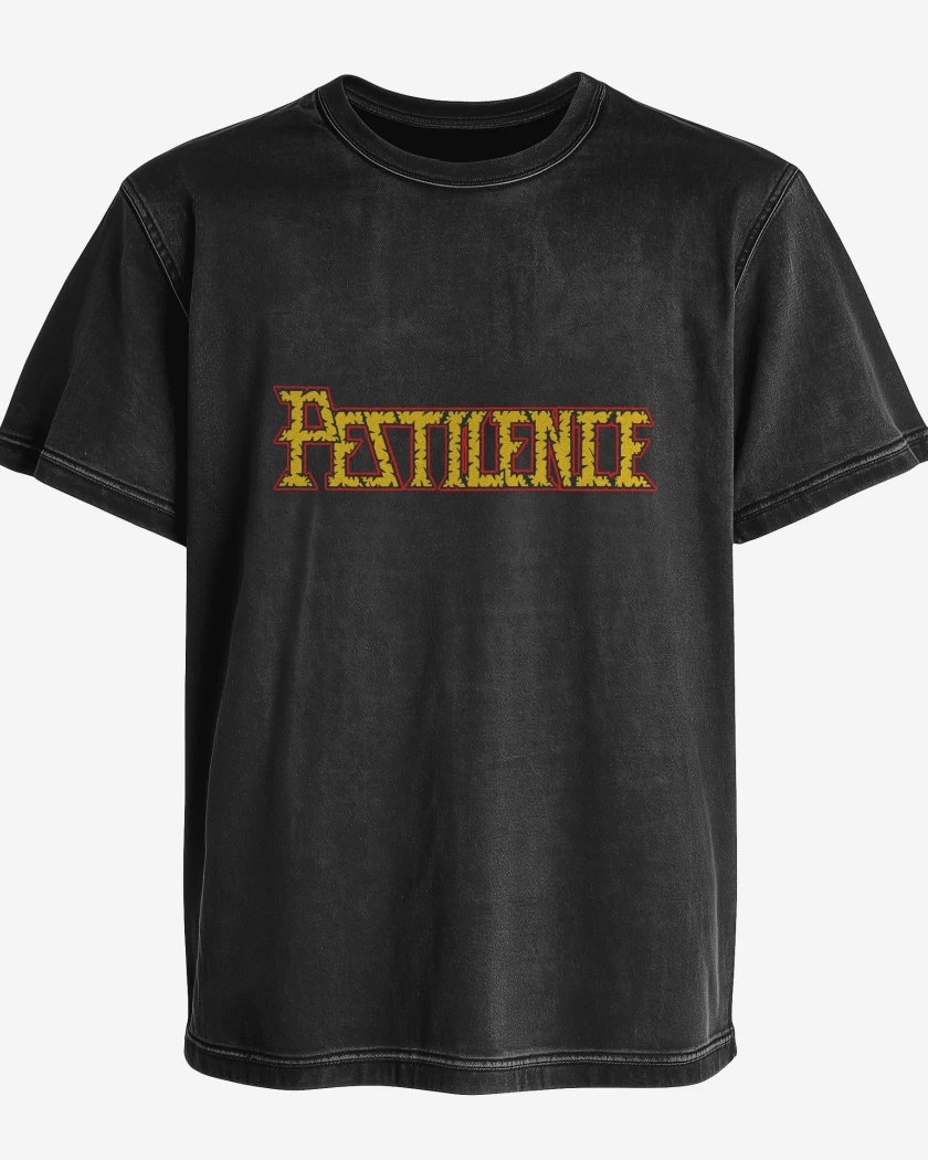 Polera desgastada Pestilence Logo