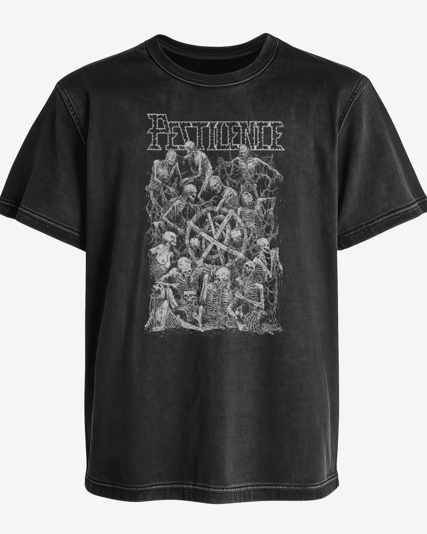 Polera desgastada Negro de Pestilence Corpses
