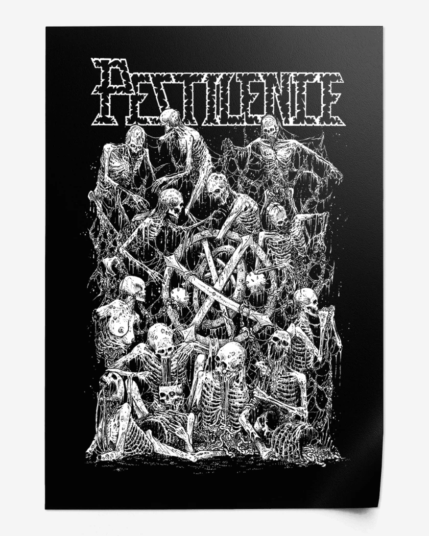 Print Negro de Pestilence Corpses