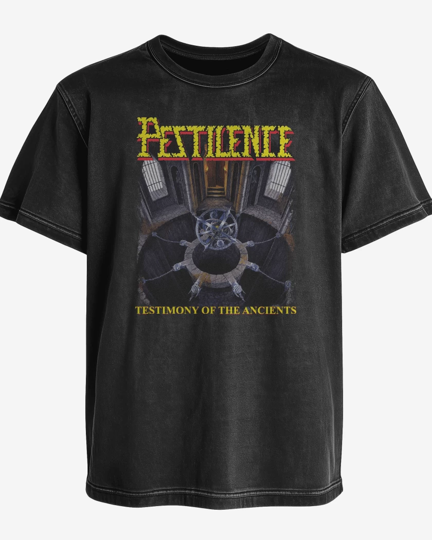 Polera desgastada Pestilence Testimony of the Ancients
