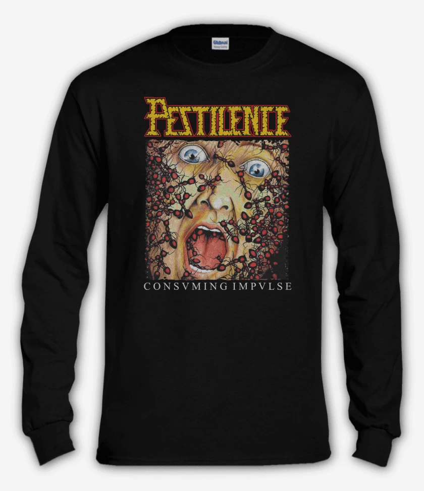 Polera manga larga Negro de Pestilence Consuming Impulse