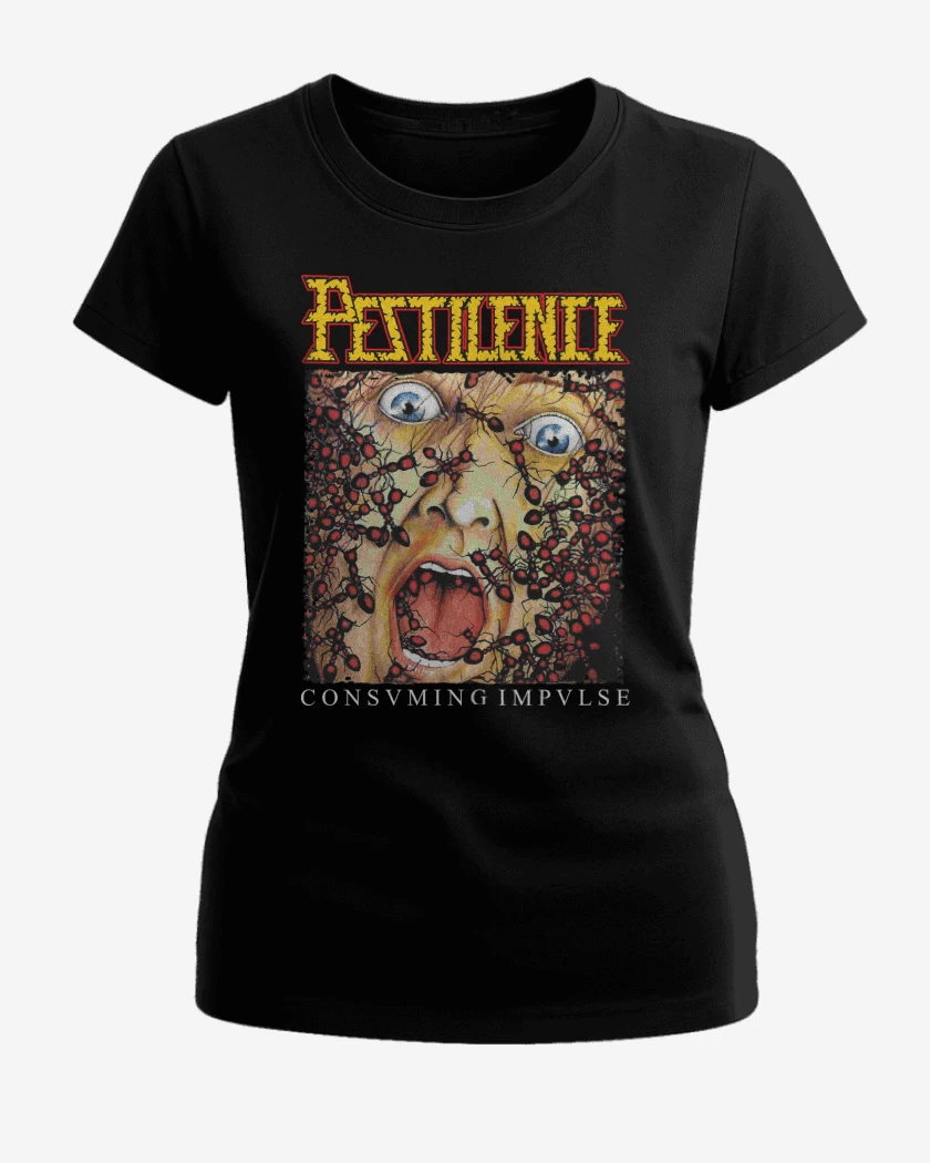 Polera de Mujer Negro de Pestilence Consuming Impulse