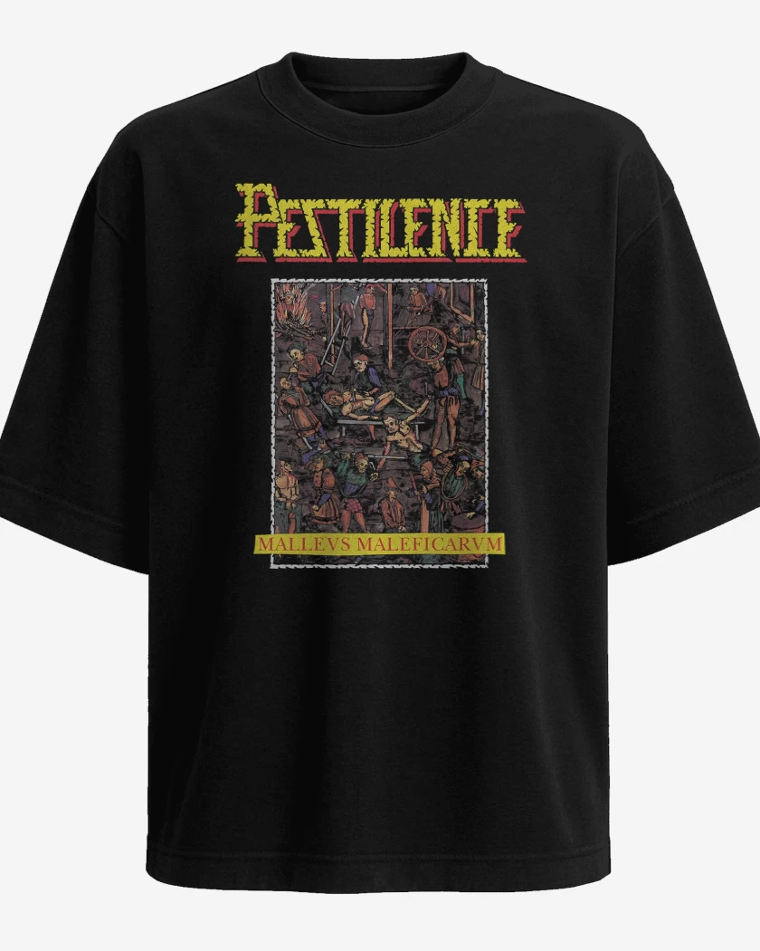 Polera Oversize Pestilence Malleus Maleficarum