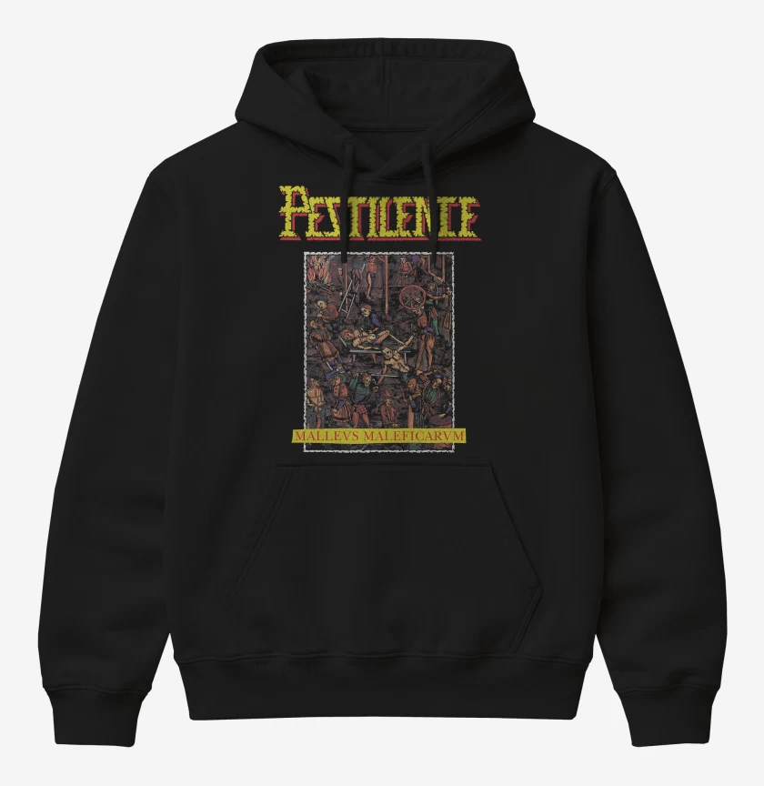 Poleron Canguro básico Negro de Pestilence Malleus Maleficarum