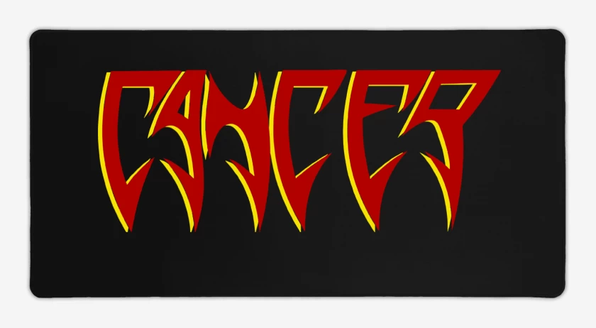 Mouse pad Gamer Negro de Cancer Logo