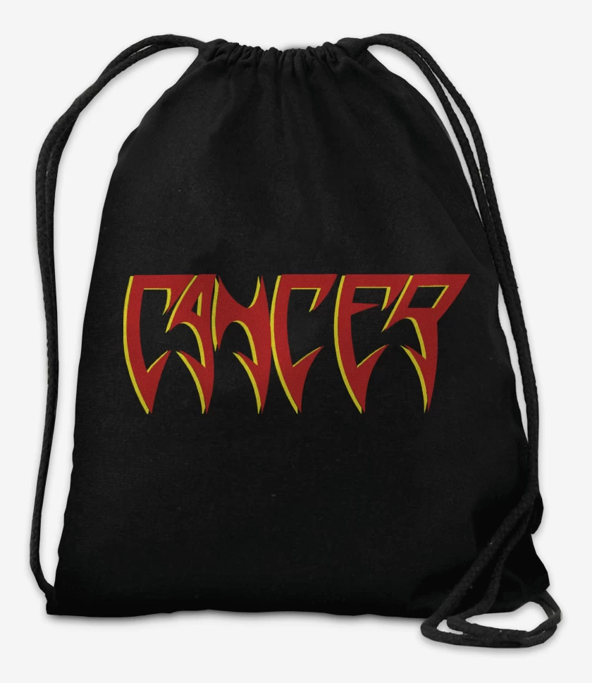 Mochila Negro de Cancer Logo