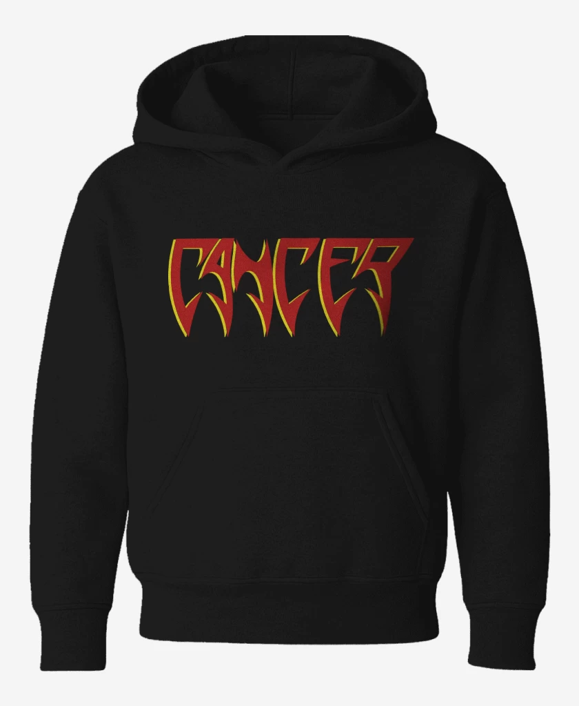 Poleron de niño Negro de Cancer Logo