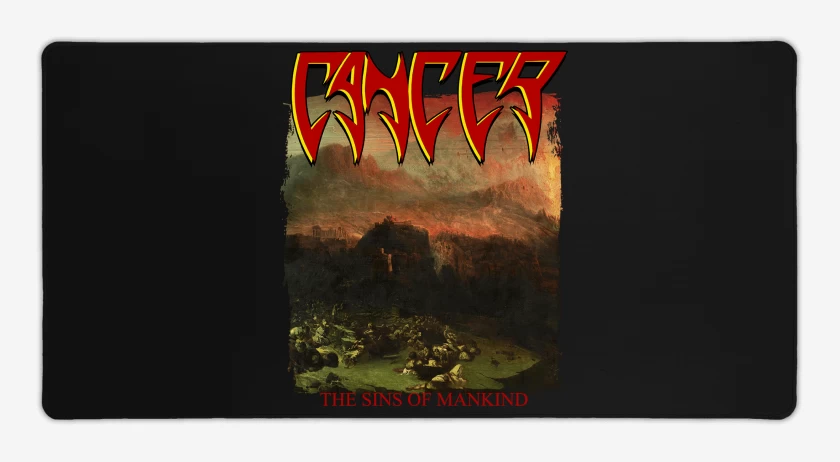 Mouse pad Gamer Negro de Cancer The Sins of Mankind