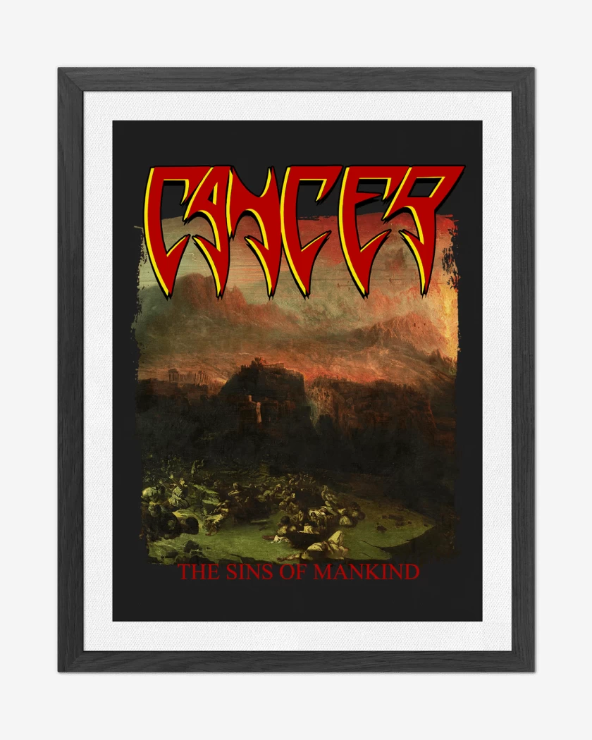 Cuadro decorativo Negro de Cancer The Sins of Mankind