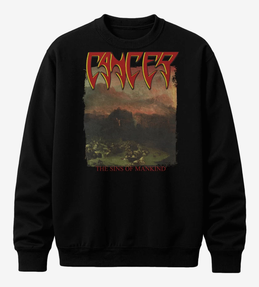 Poleron polo Negro de Cancer The Sins of Mankind