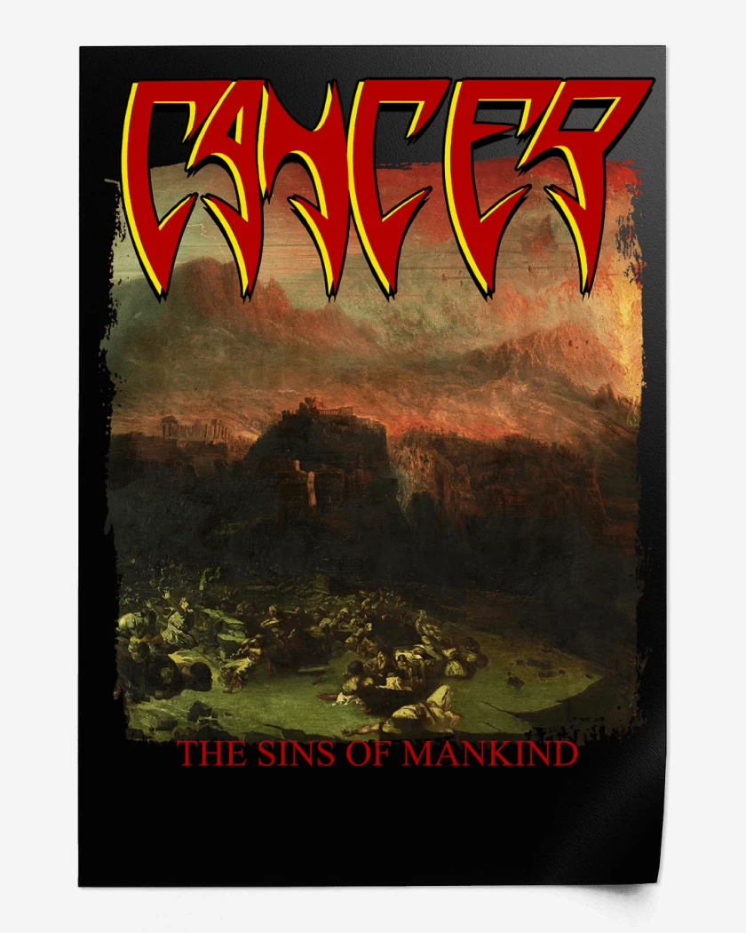 Print Negro de Cancer The Sins of Mankind