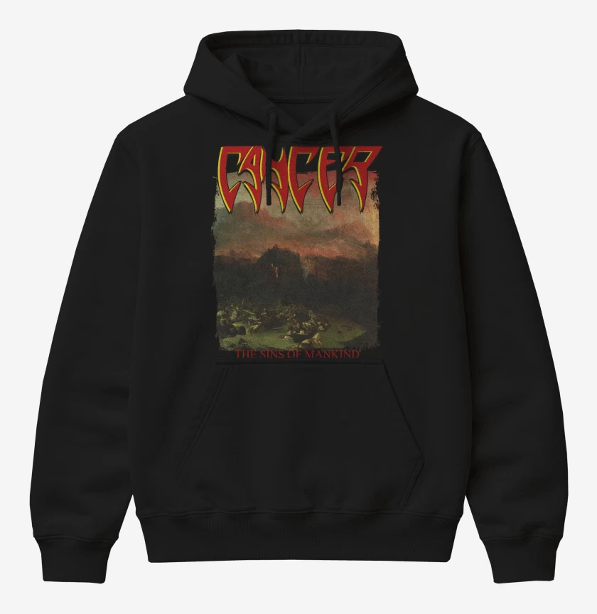 Poleron Canguro básico Negro de Cancer The Sins of Mankind