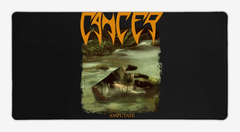 Mouse pad Gamer Negro de Cancer Amputate