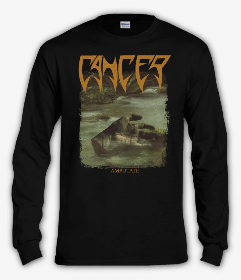 Polera manga larga Negro de Cancer Amputate