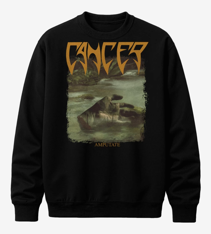 Poleron polo Negro de Cancer Amputate