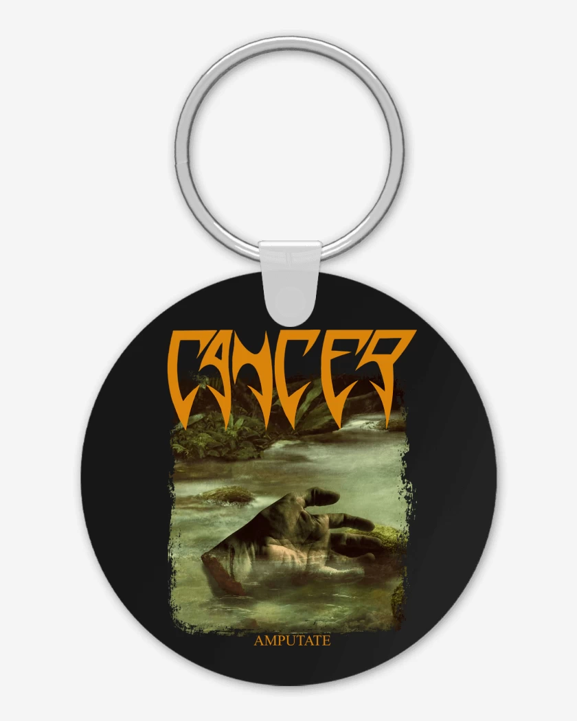 Llavero Negro de Cancer Amputate