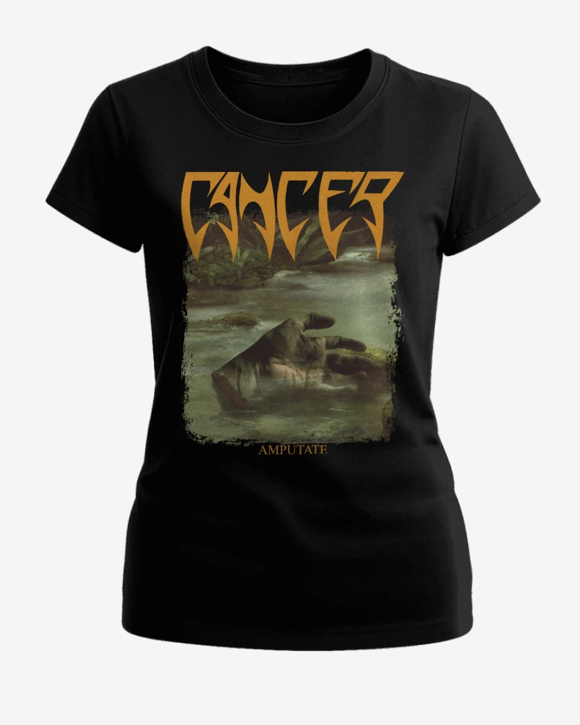 Polera de Mujer Negro de Cancer Amputate