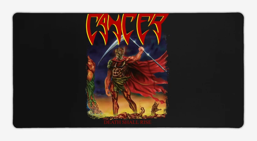 Mouse pad Gamer Negro de Cancer Death Shall Rise