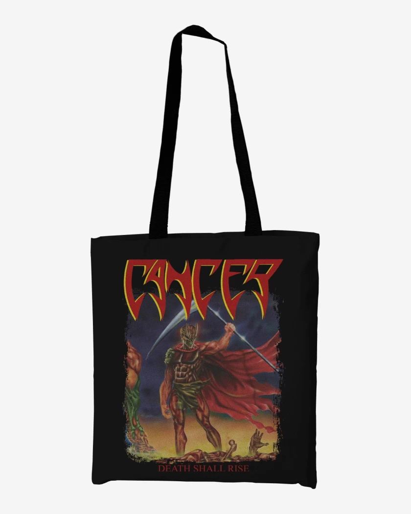 Totebag Negro de Cancer Death Shall Rise