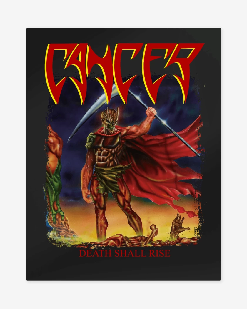 Print metalico Negro de Cancer Death Shall Rise