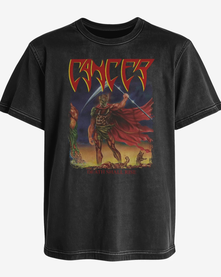 Polera desgastada Negro de Cancer Death Shall Rise