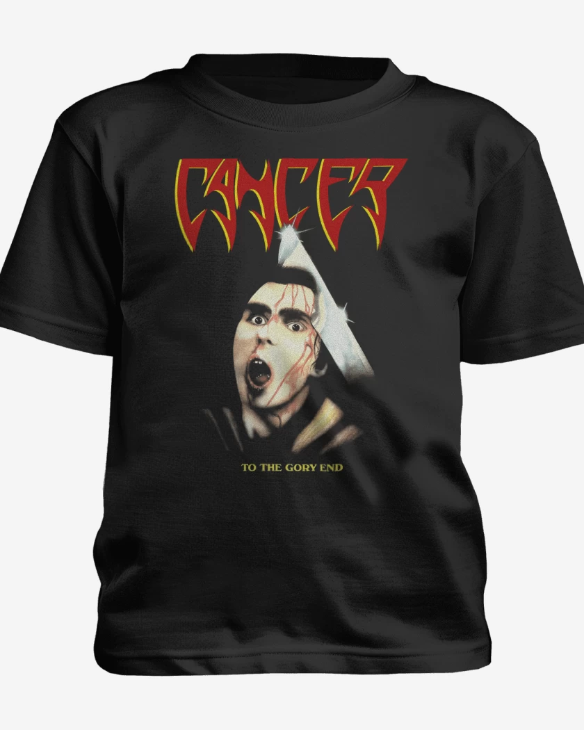 Polera de niño Negro de Cancer To the Glory End