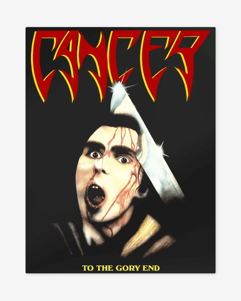 Print metalico Negro de Cancer To the Glory End