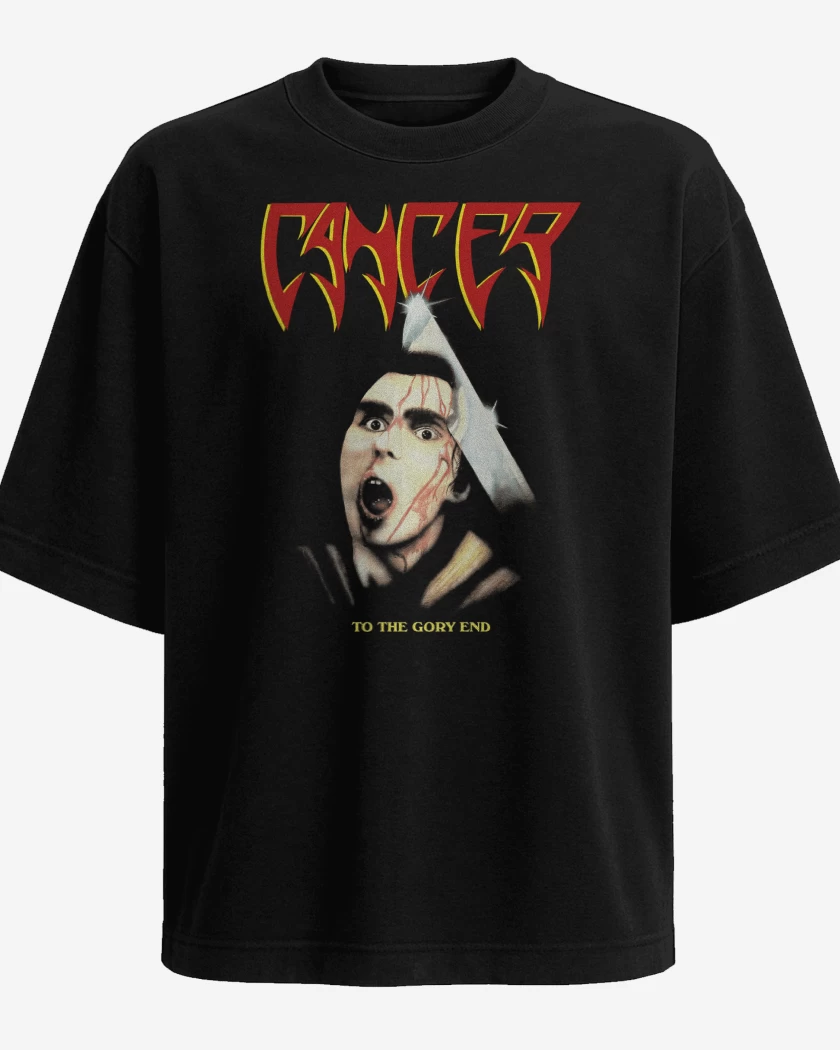 Polera Oversize Negro de Cancer To the Glory End
