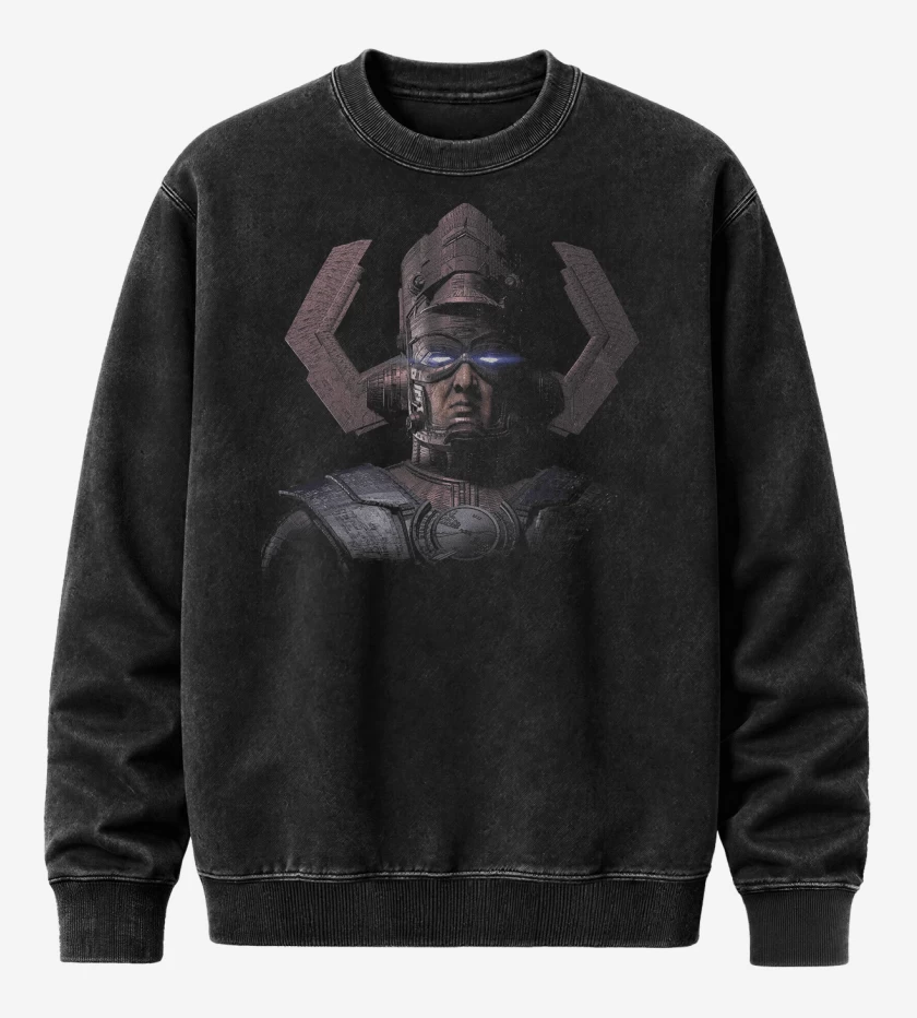 Poleron Polo Acid Wash Negro de F4 Galactus