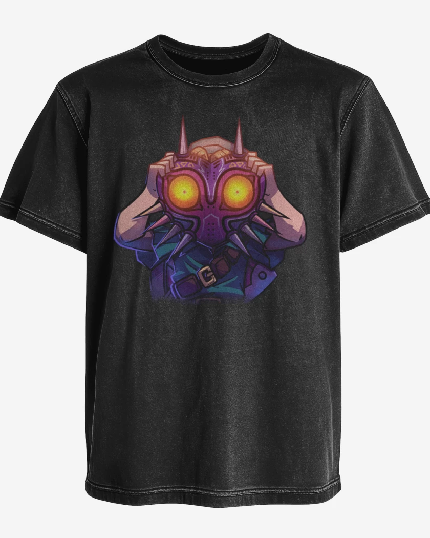 Polera desgastada Negro de Link Majora