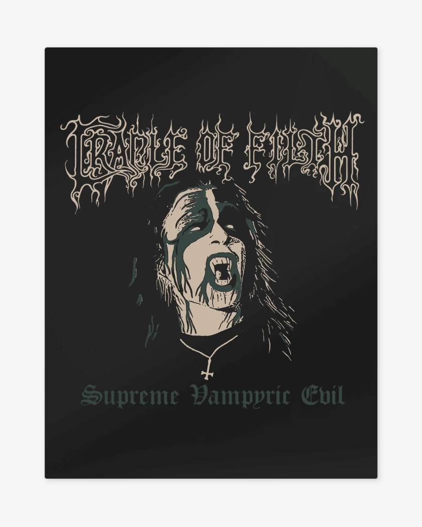 Print metalico Cradle of Filth Supreme Vampyric Evil