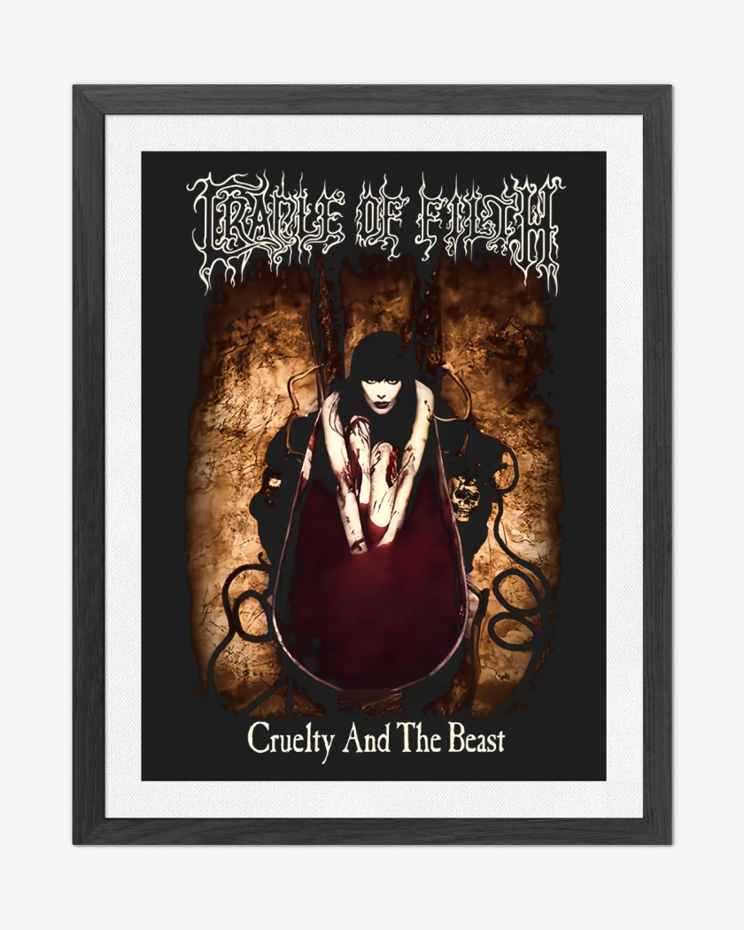 Cuadro decorativo Negro de Cradle of Filth Cruelty and the Beast