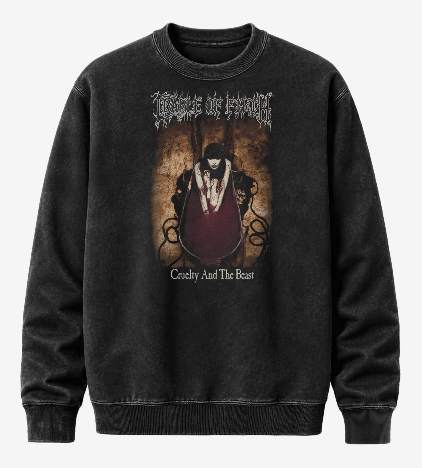 Poleron Polo Acid Wash Cradle of Filth Cruelty and the Beast