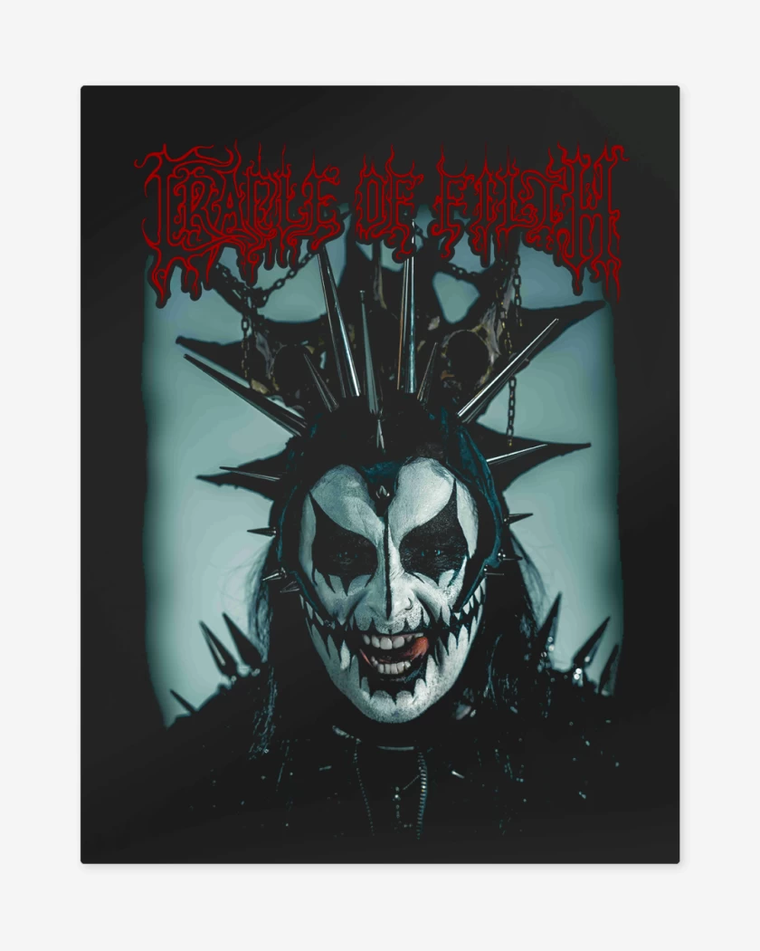 Print metalico Negro de Cradle of Filth Dani