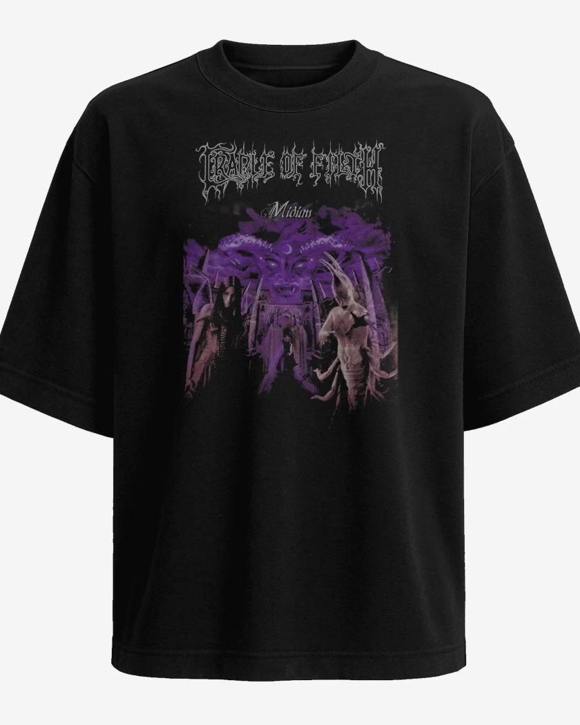 Polera Oversize Negro de Cradle of Filth Midian