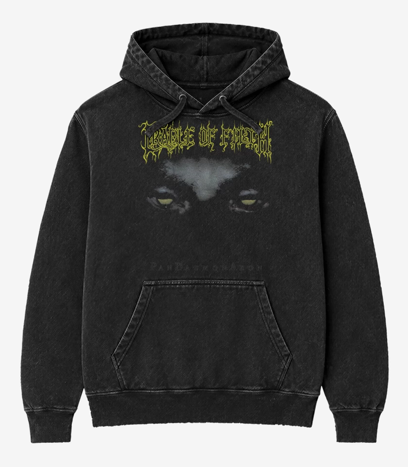 Poleron Canguro Acid Wash Negro de Cradle of Filth Pandaemonaeon