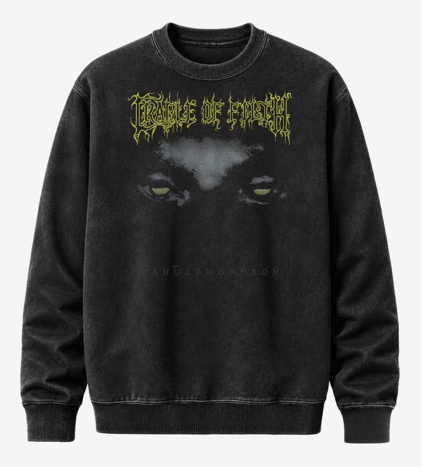 Poleron Polo Acid Wash Negro de Cradle of Filth Pandaemonaeon