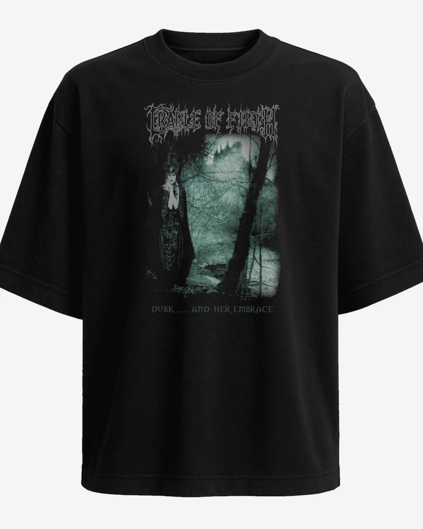Polera Oversize Negro de Cradle of Filth Dusk