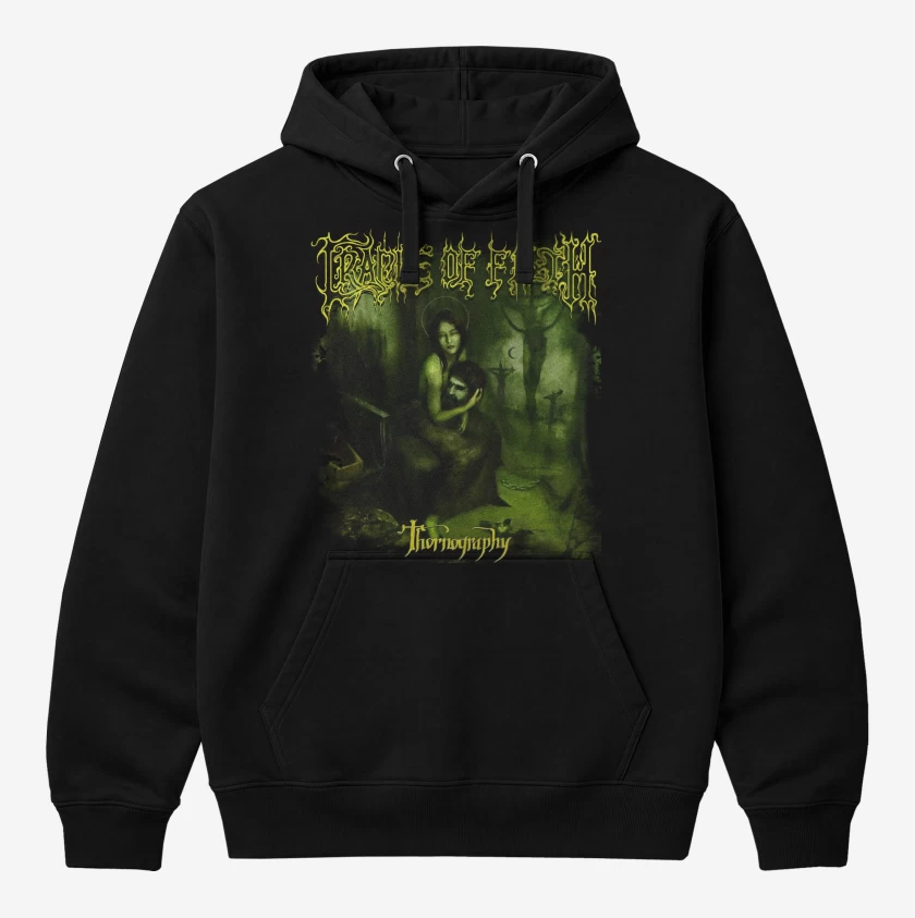 Polerón Canguro Negro de Cradle of Filth Thornography