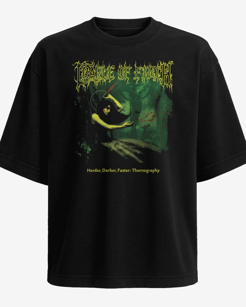 Polera Oversize Cradle of Filth Harder Darker Faster