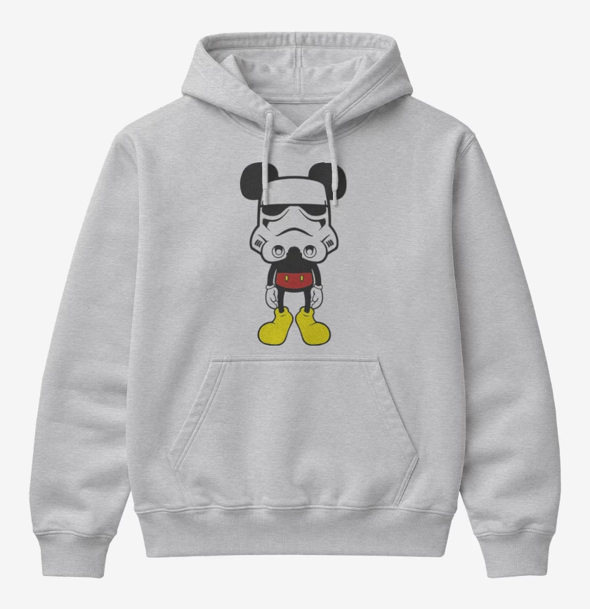 Poleron Canguro básico Gris Melange de Mickey trooper