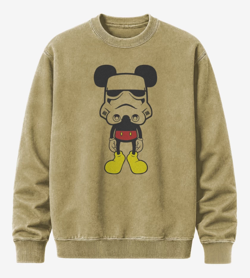 Poleron Polo Acid Wash Beige de Mickey trooper