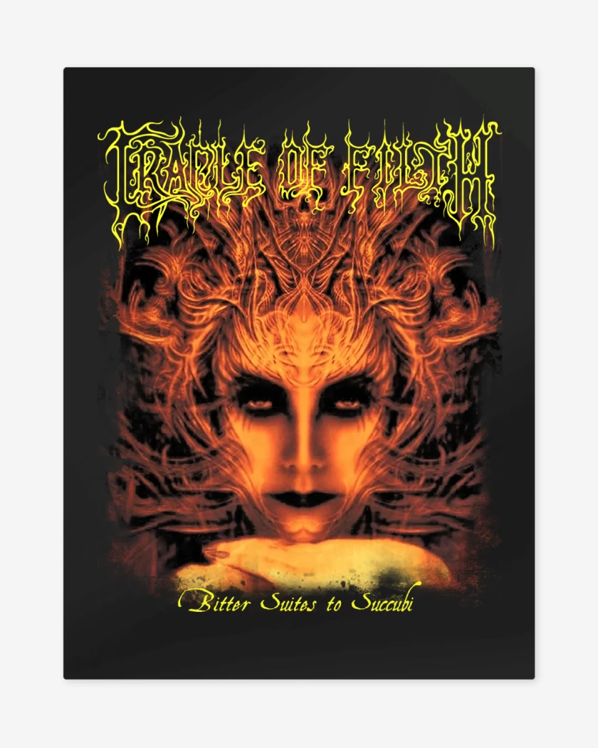 Print metalico Negro de Cradle of Filth Bitter|