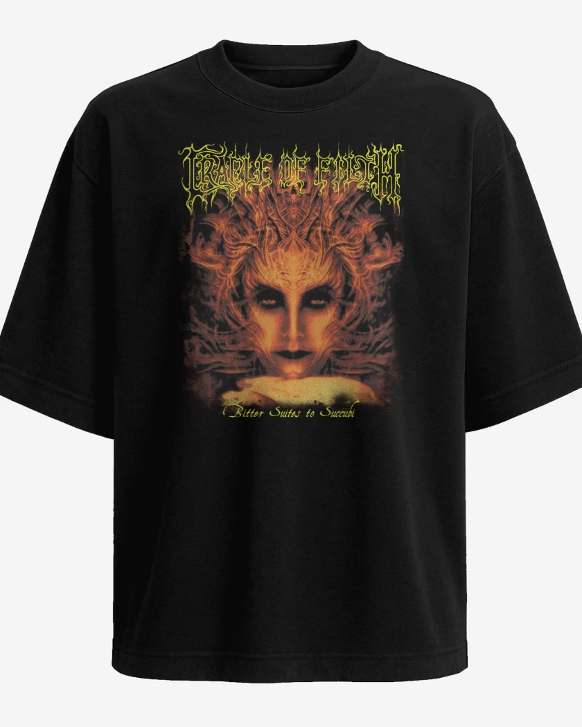 Polera Oversize Negro de Cradle of Filth Bitter|