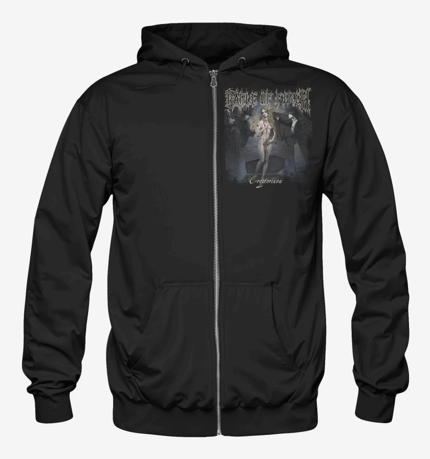 Poleron Canguro con cierre Negro de Cradle of Filth Cryptoriana