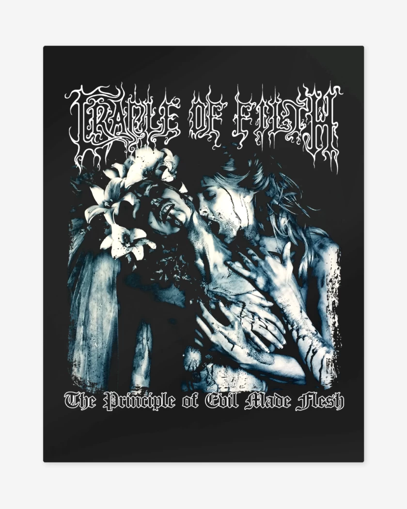 Print metalico Negro de Cradle of Filth The Principle at Evil