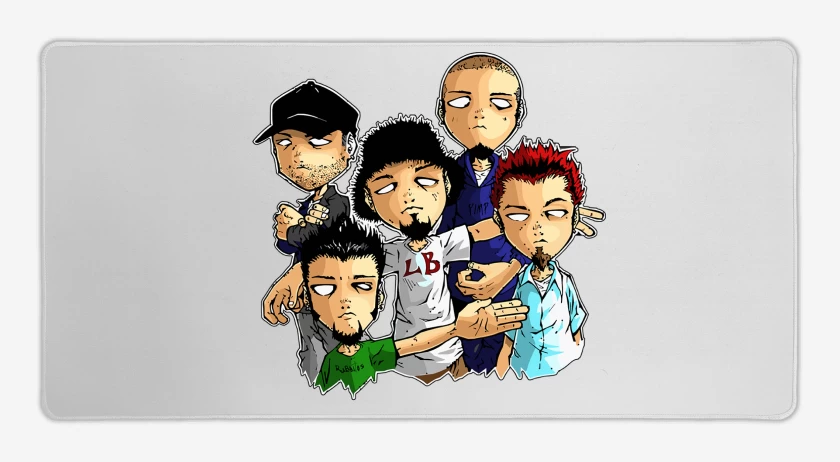 Mouse pad Gamer Blanco de Limp Bizkit Cartoon